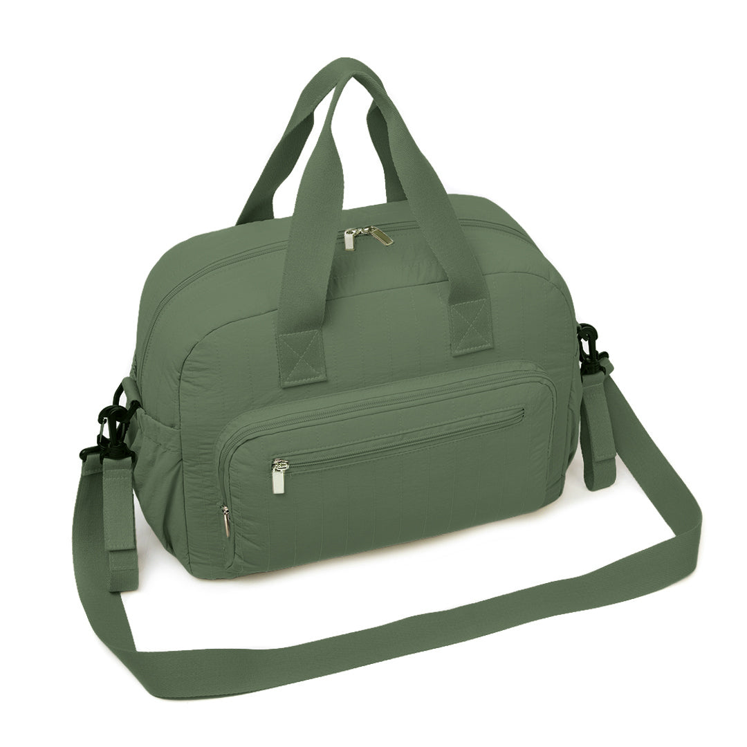 Moon Veira Diaper Bag Backpack – Multifunctional 3-in-1 Shoulder Bag, Backpack & Stroller Bag - Beige/Green/Pink