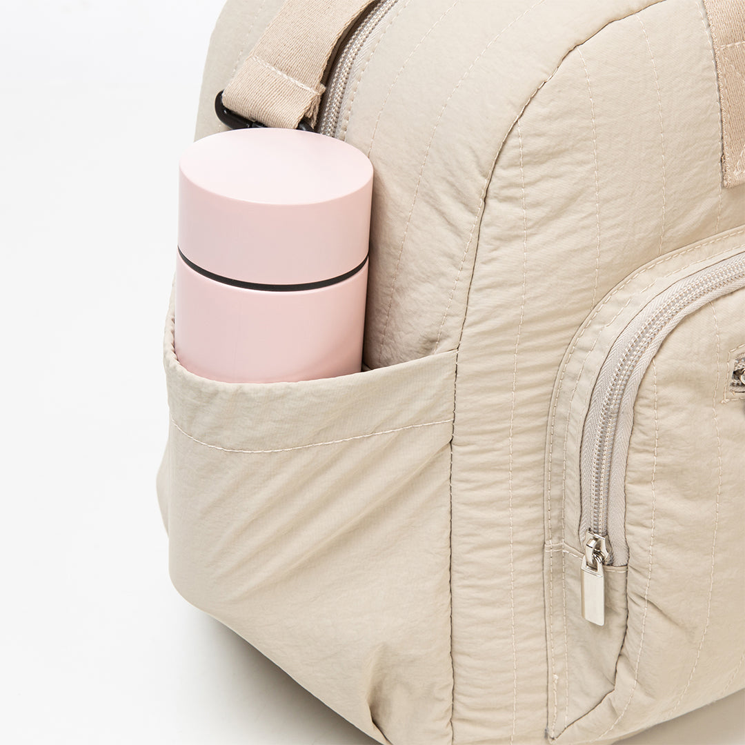 Moon Veira Diaper Bag Backpack – Multifunctional 3-in-1 Shoulder Bag, Backpack & Stroller Bag - Beige/Green/Pink