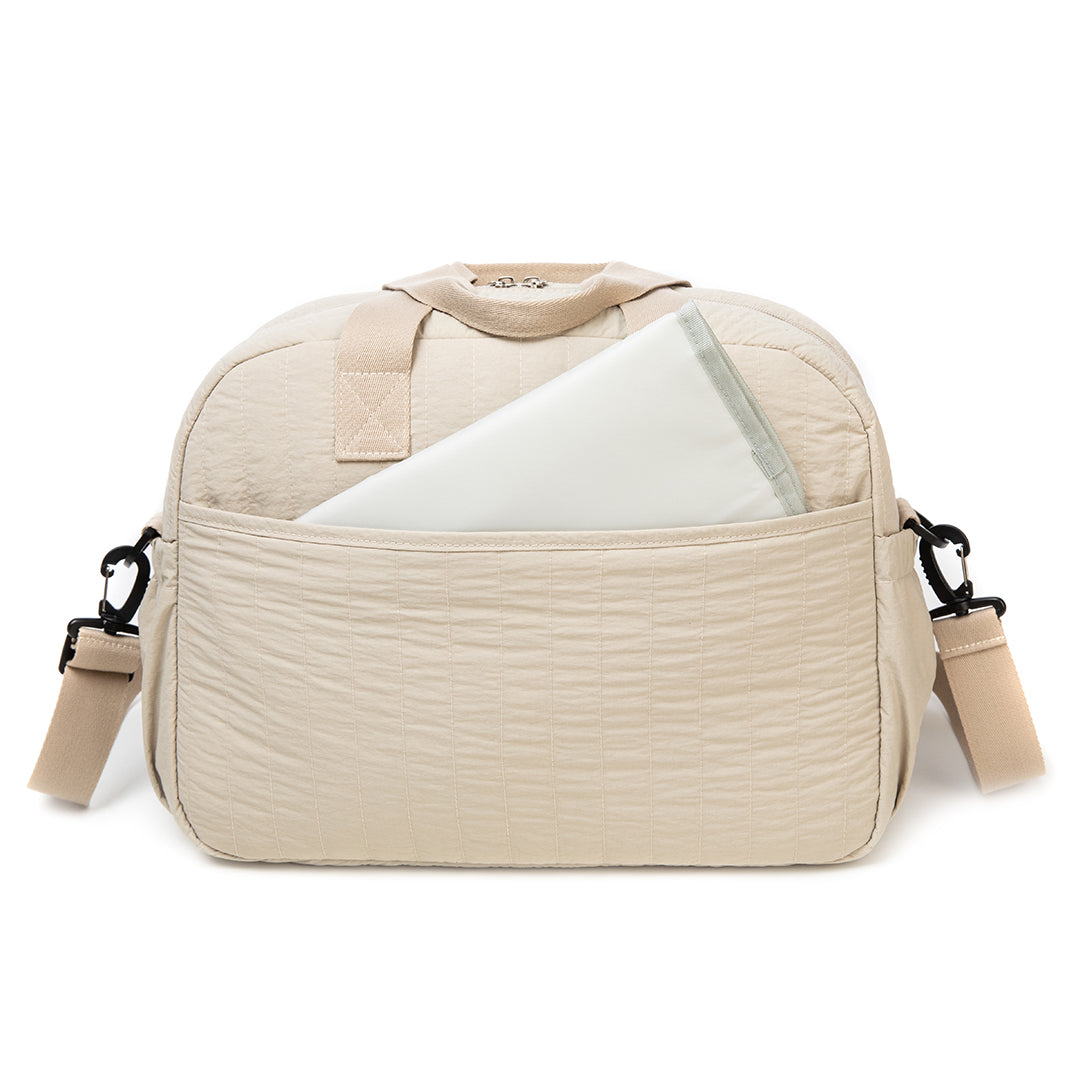 Moon Veira Diaper Bag Backpack – Multifunctional 3-in-1 Shoulder Bag, Backpack & Stroller Bag - Beige/Green/Pink