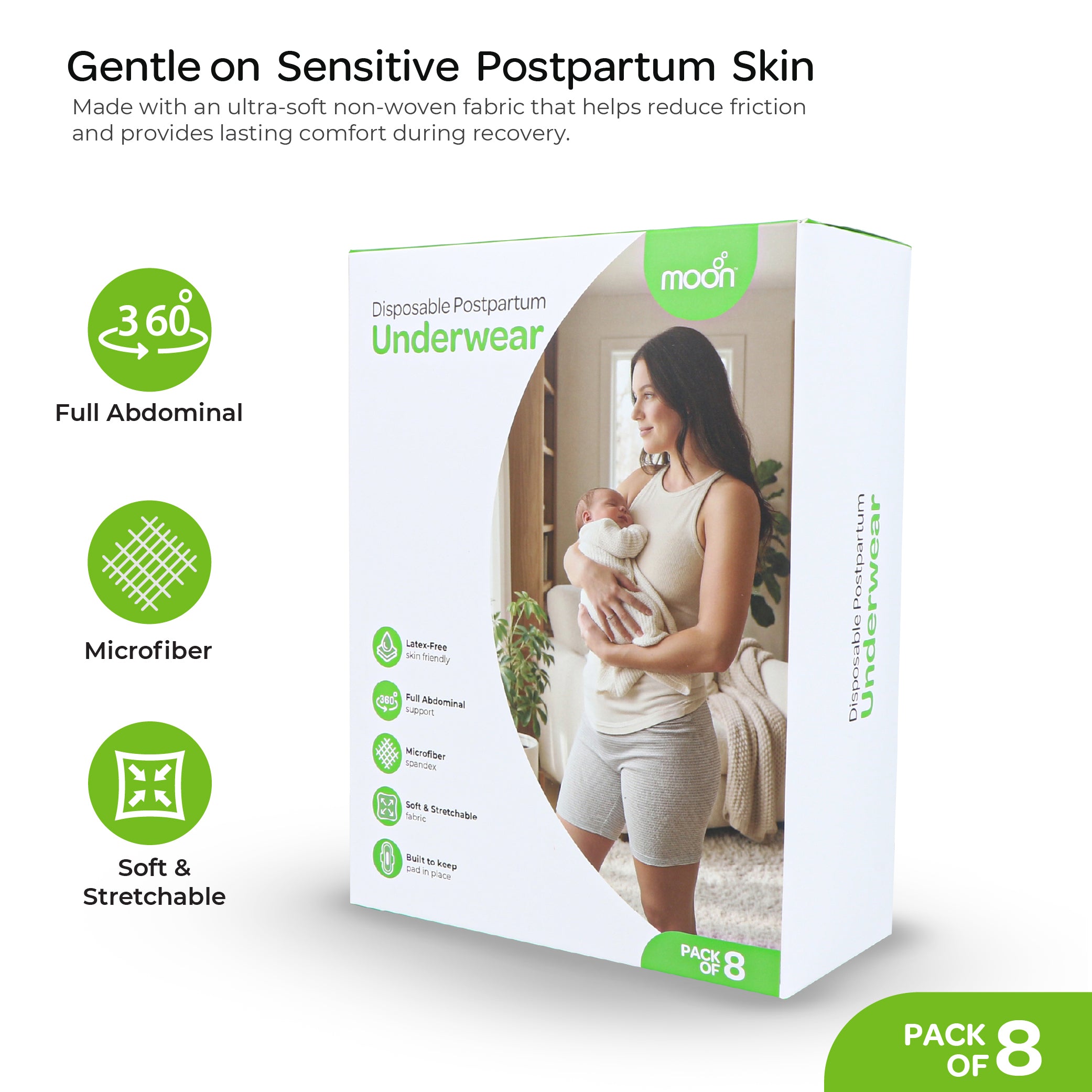 MOON Disposable Postpartum Underwear – Grey
