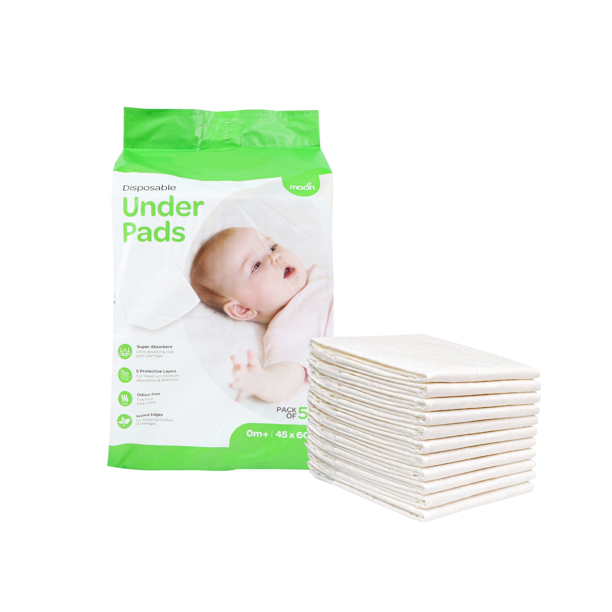MOON Disposable Baby Under pads – Ultra Absorbent