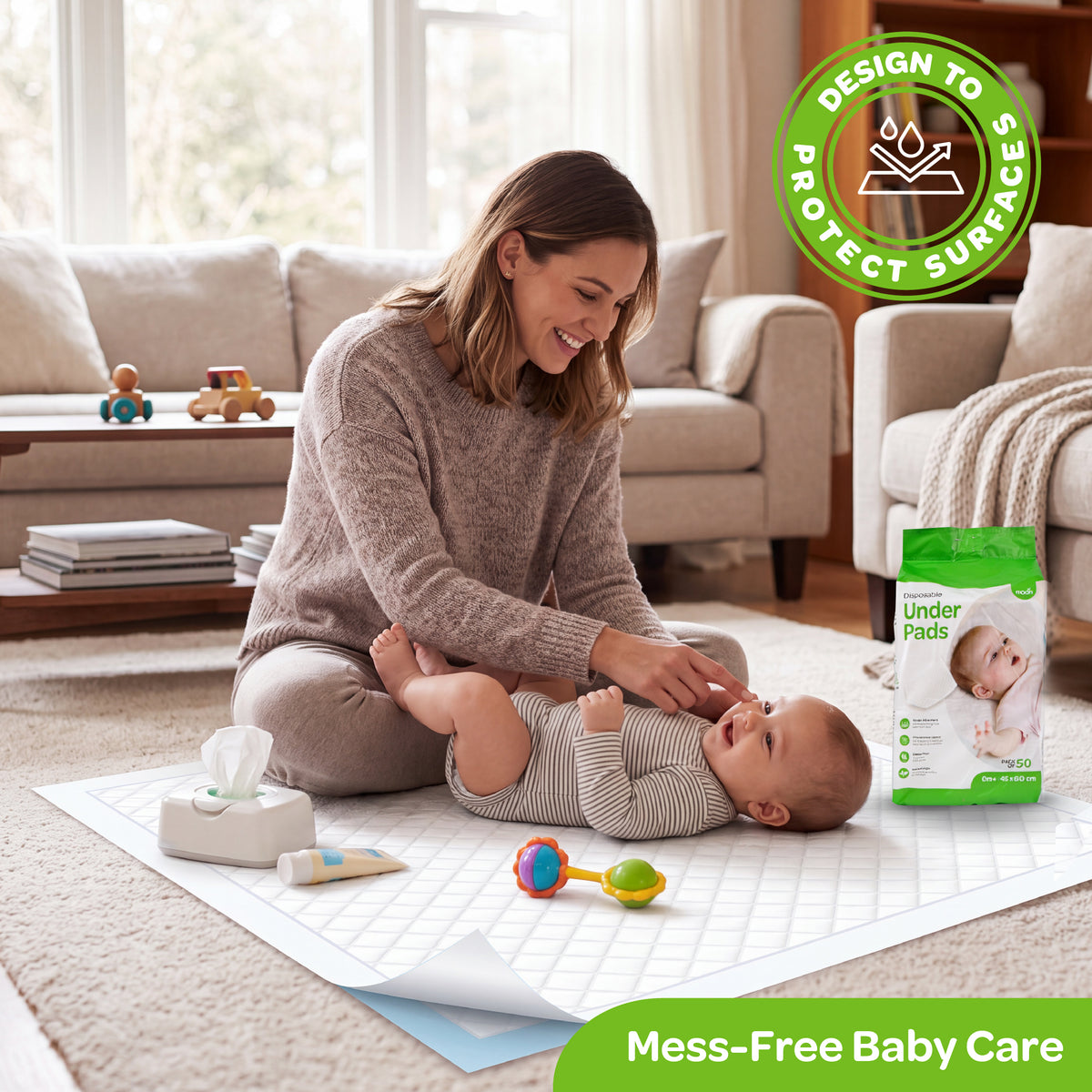 MOON Disposable Baby Under pads – Ultra Absorbent