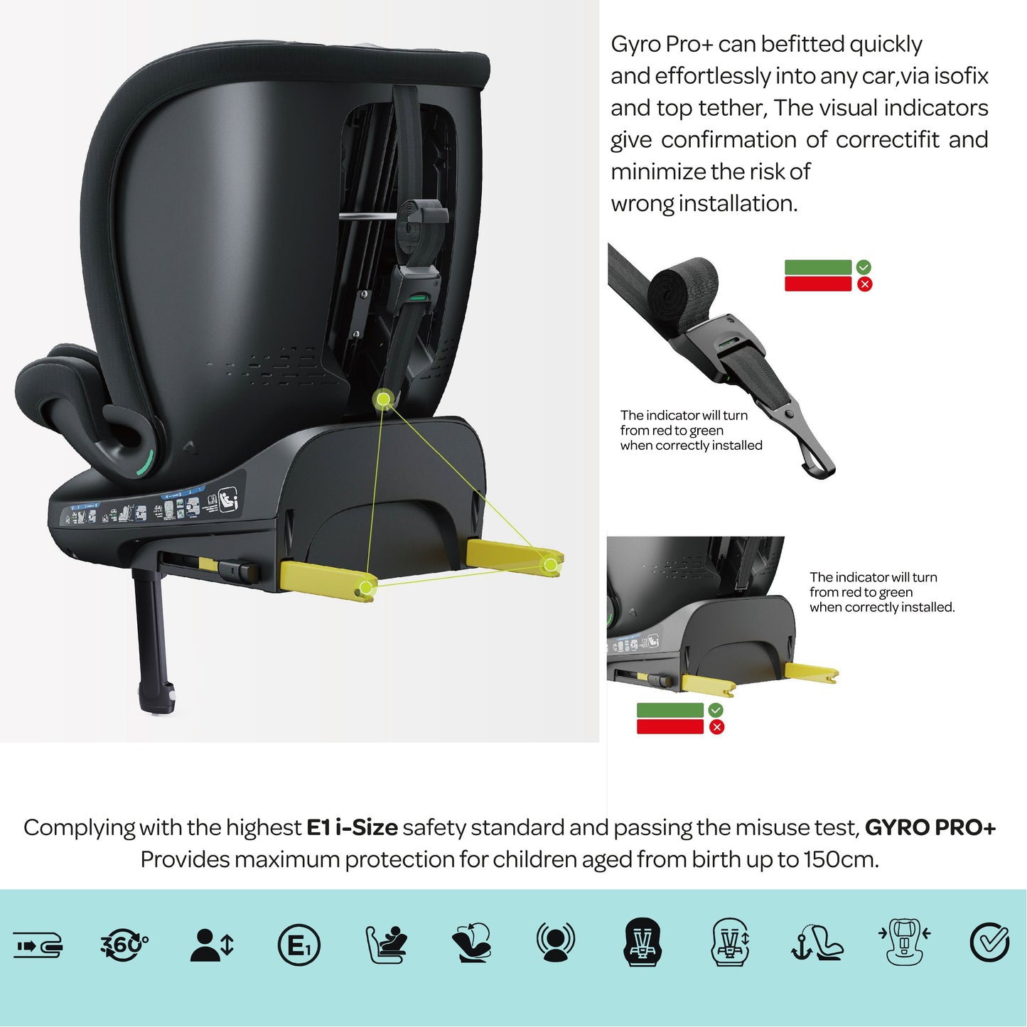 MOON  i-Size 360° Rotating GYRO PRO Plus Car Seat