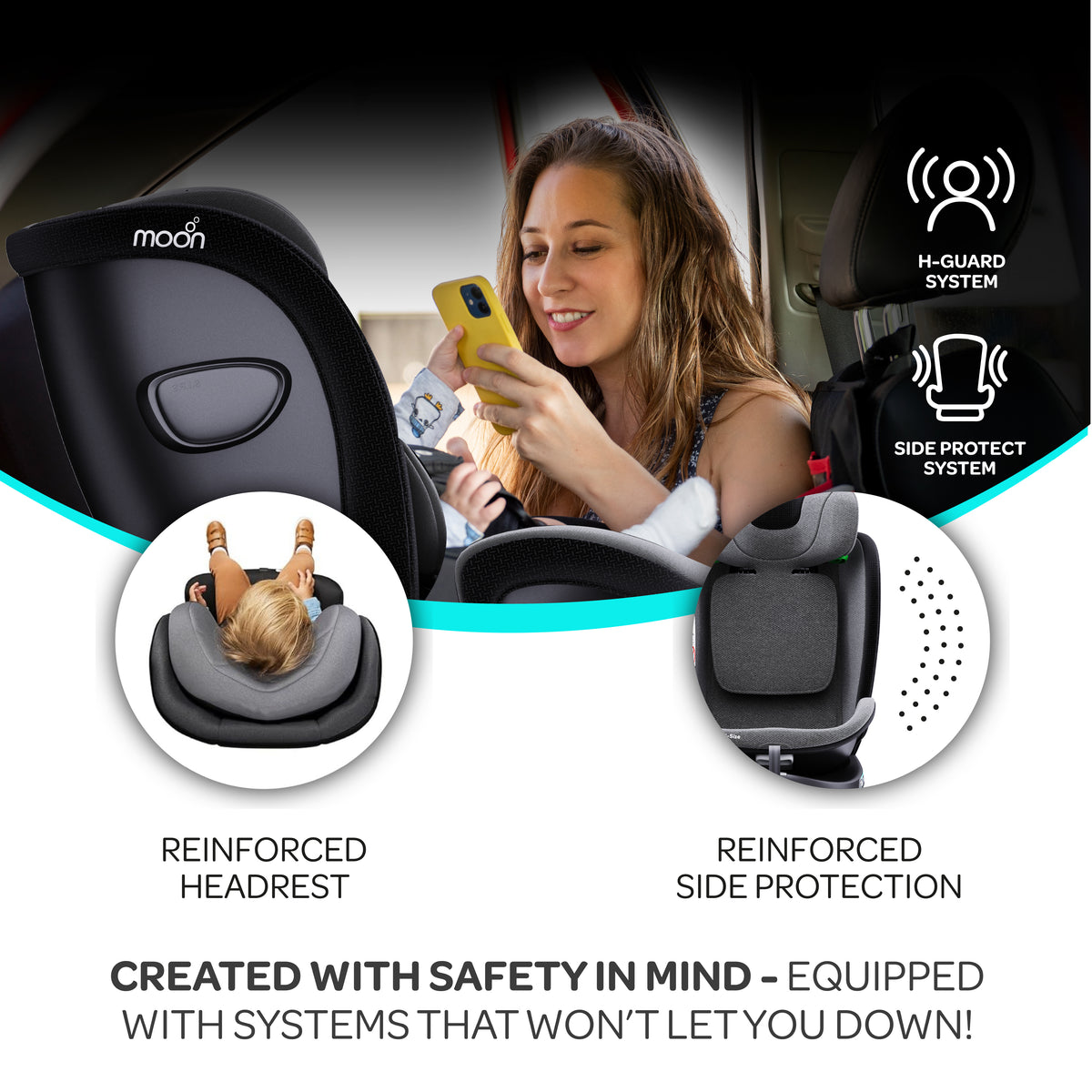 MOON Premium i-Size 360° Rotating GYRO PRO Plus Car Seat - The Moon Brand™