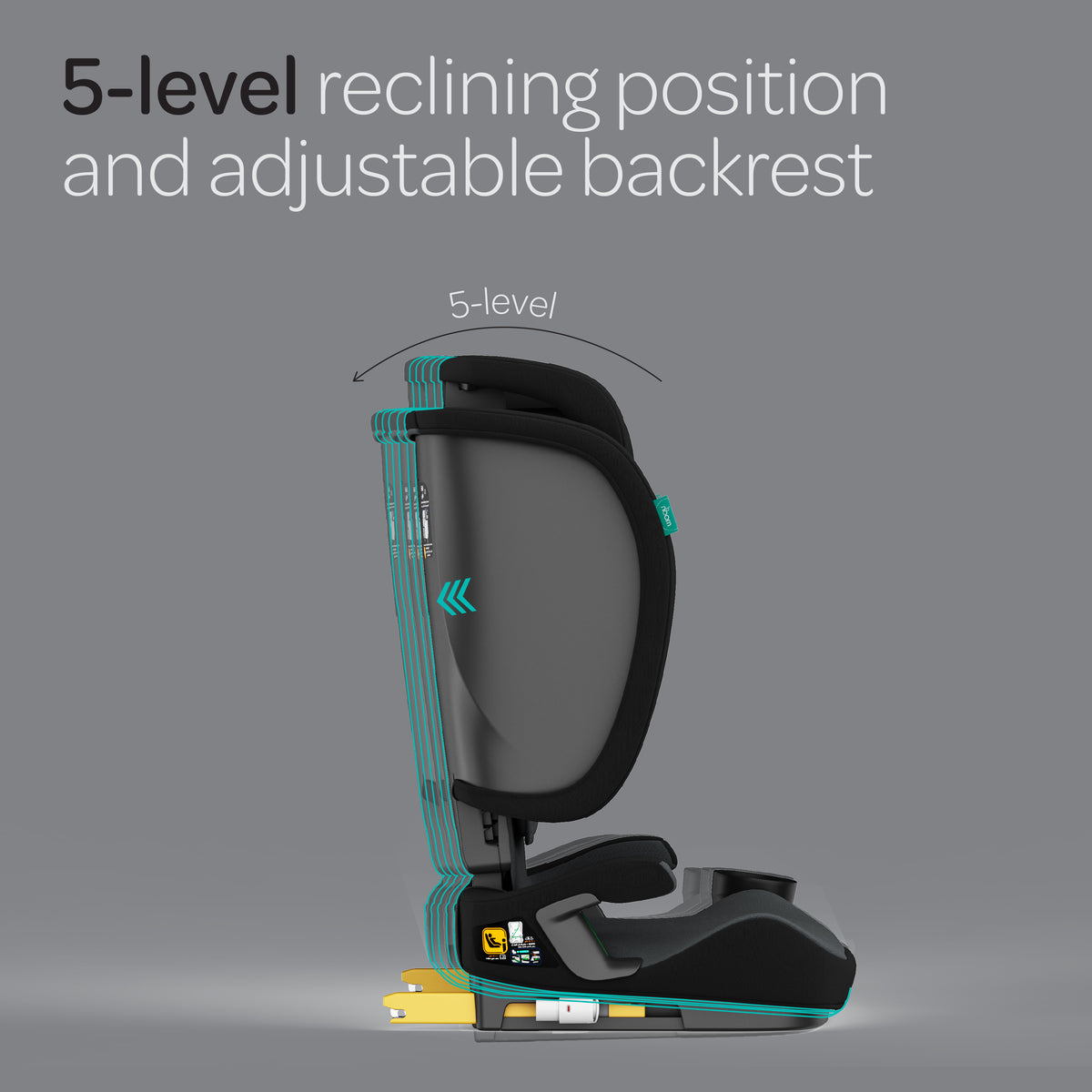 MOON Folda Go ECE R129 i-Size  Foldable Car Seat with ISOFIX- Black - The Moon Brand™