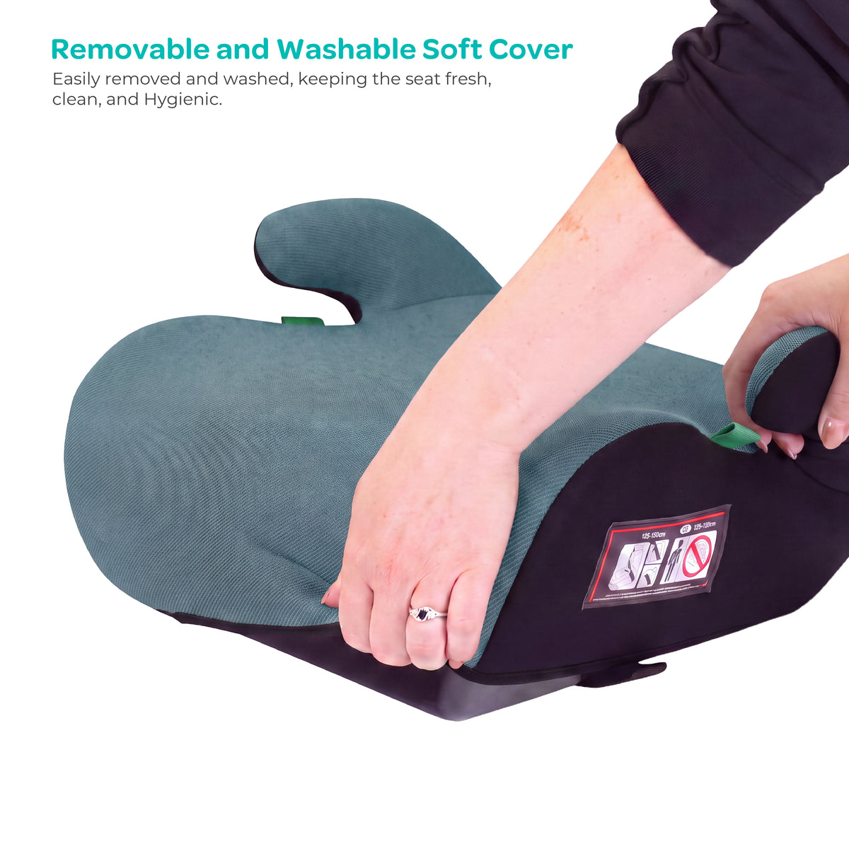 MOON Elvo Baby Booster Car Seat - Green — The Moon Brand product image