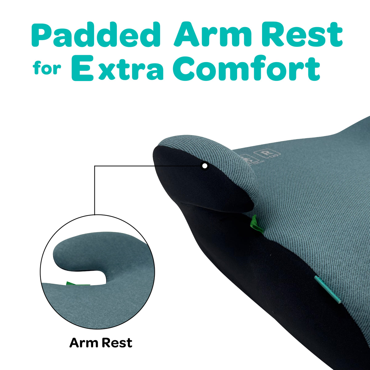 MOON Elvo Baby Booster Car Seat - Green — The Moon Brand product image