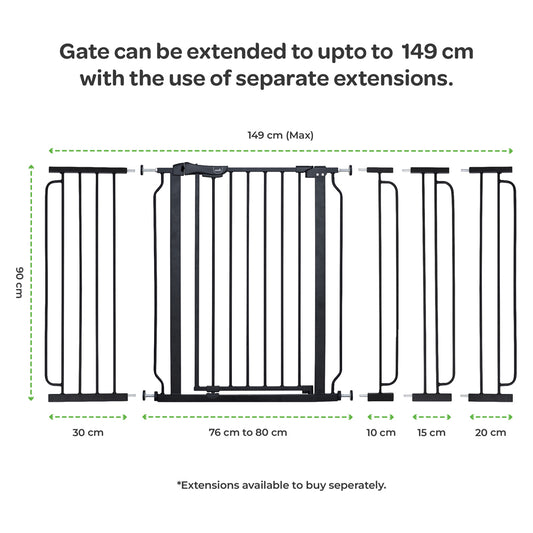 MOON Secura Safety Gate with 10cm extension