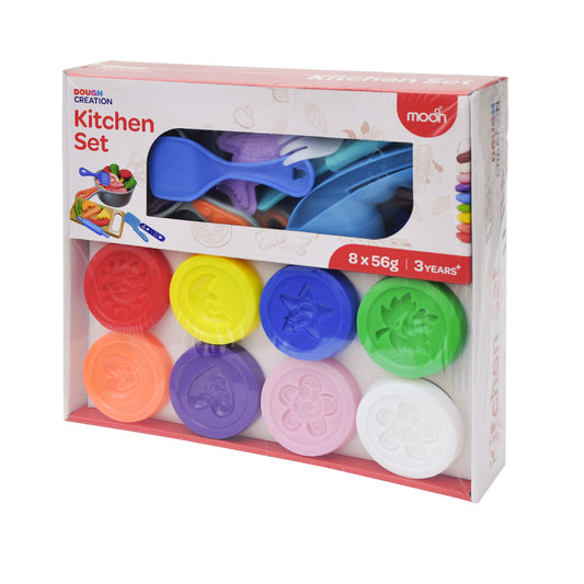 MOON Kid's Dough Kitchen Creation Set - 8 x 50g dough pot.