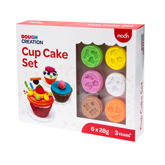 MOON Kid's Dough Cupcake Set-6 x 1oz dough pot