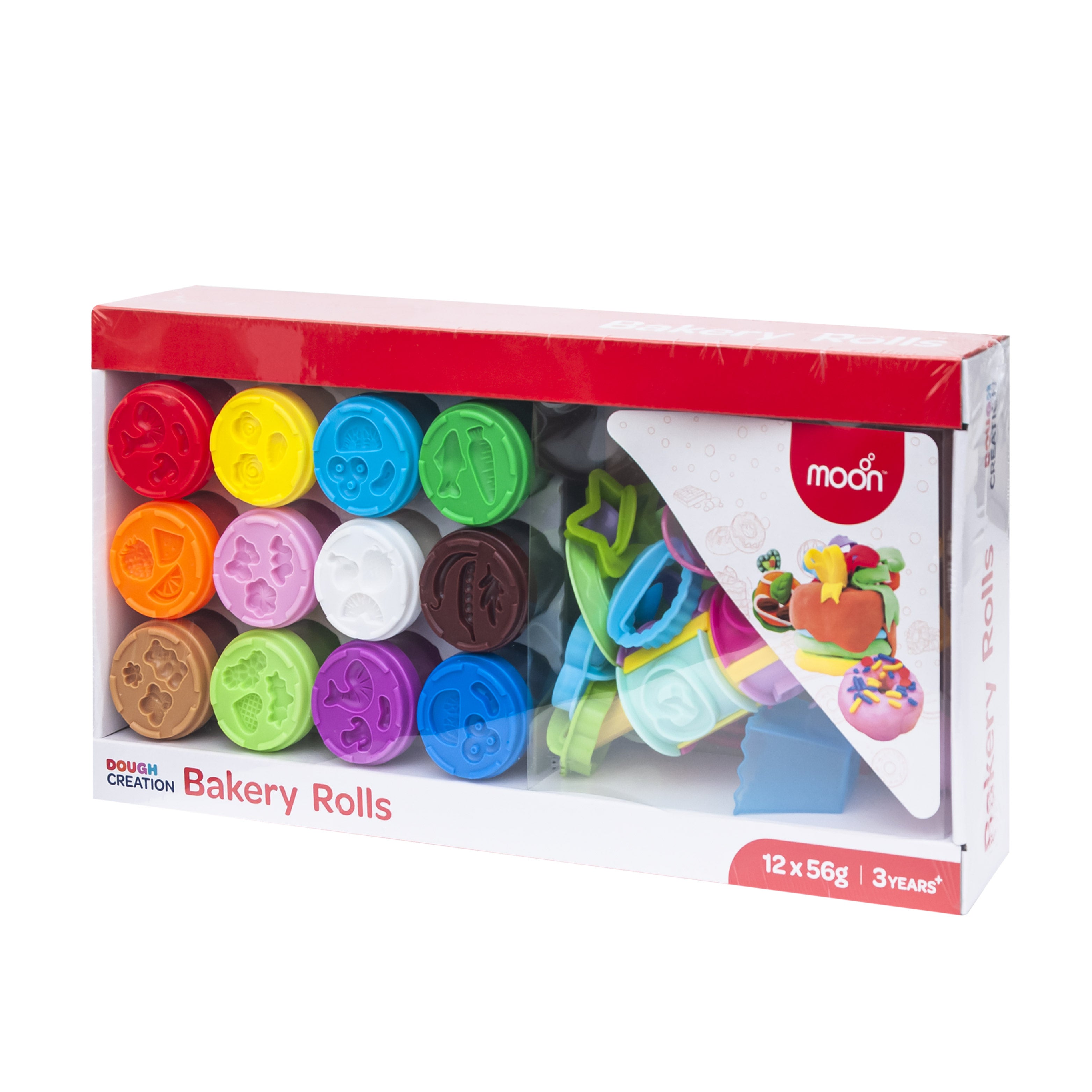 لفائف عجينة الخبز للأطفال من MOON. 12 وعاء عجين 56 جرام / 2 أونصة.