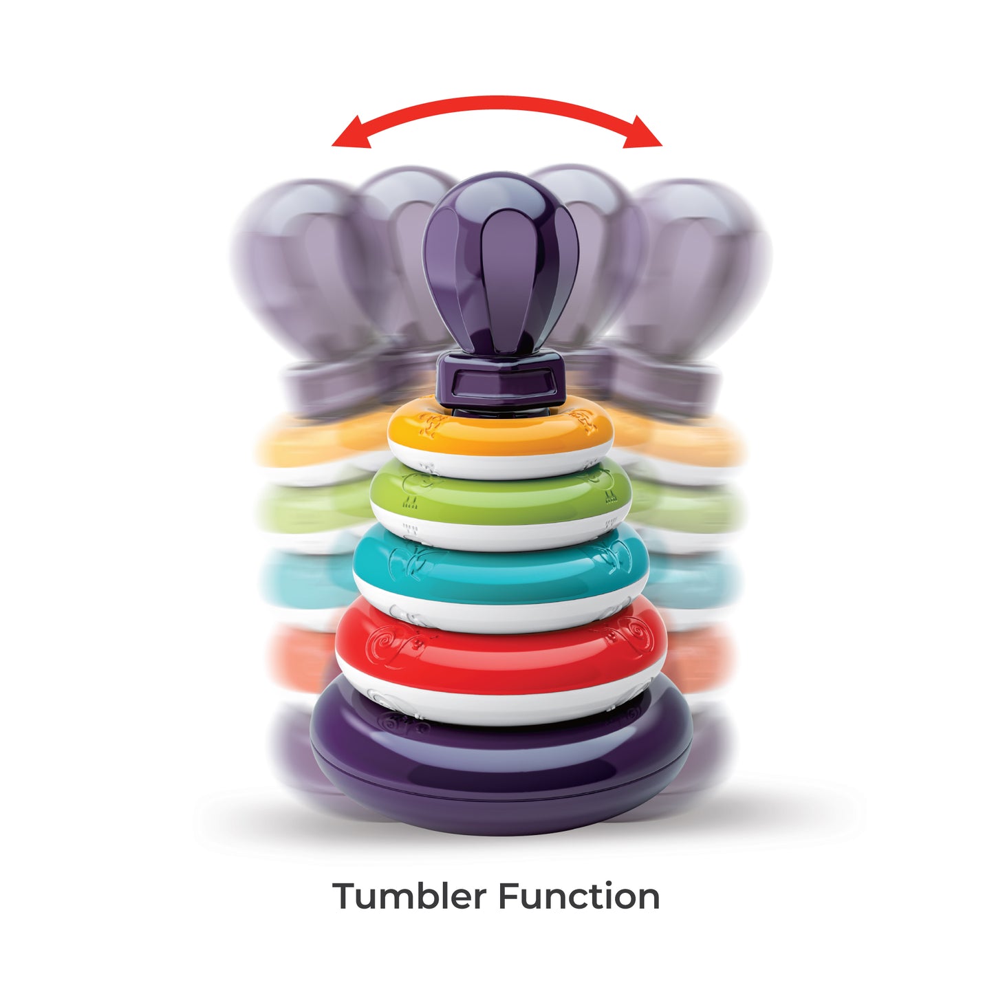 MOON Tumbler stacking rings toy