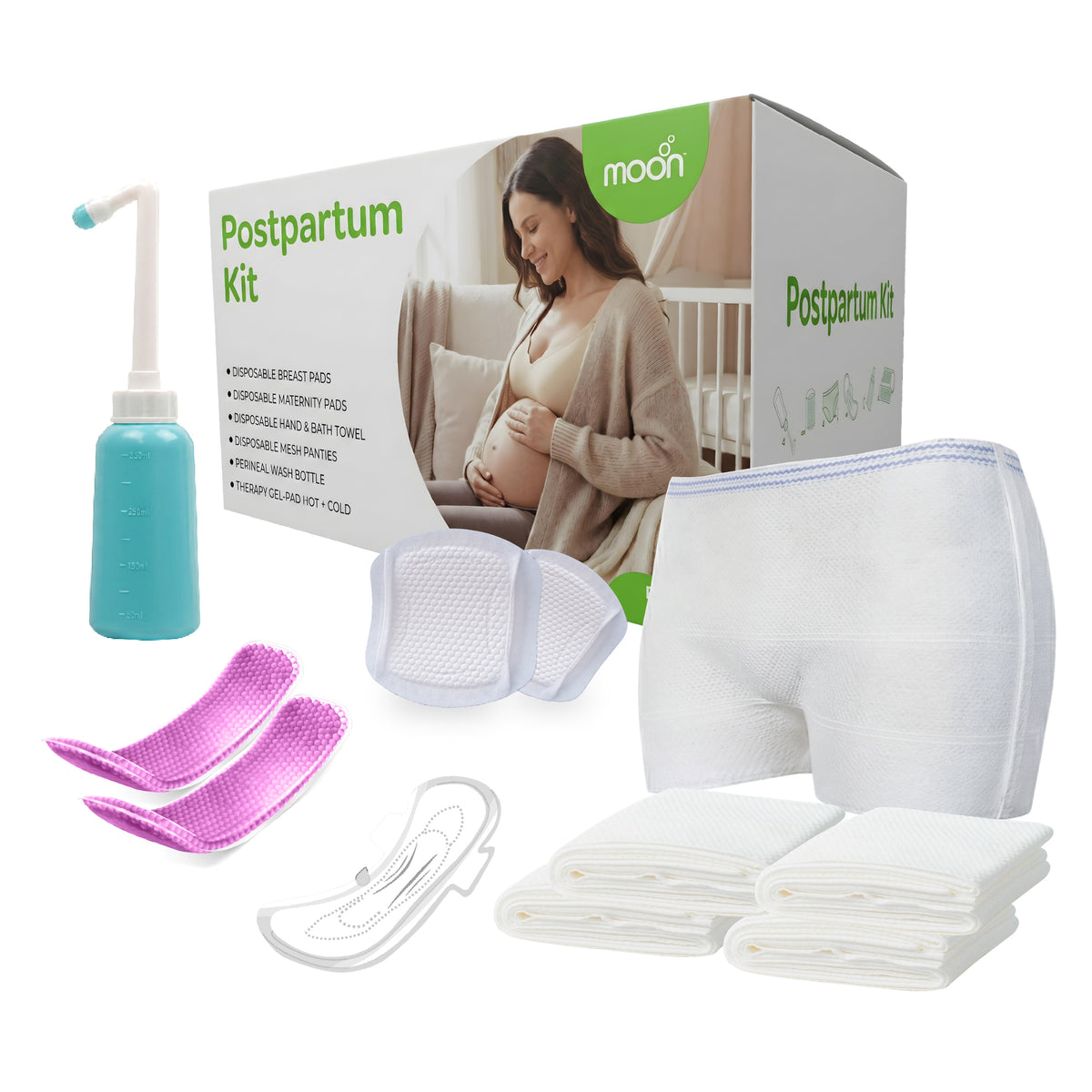 MOON Postpartum Recovery Kit | All-in-One Maternity Care Set for New Moms