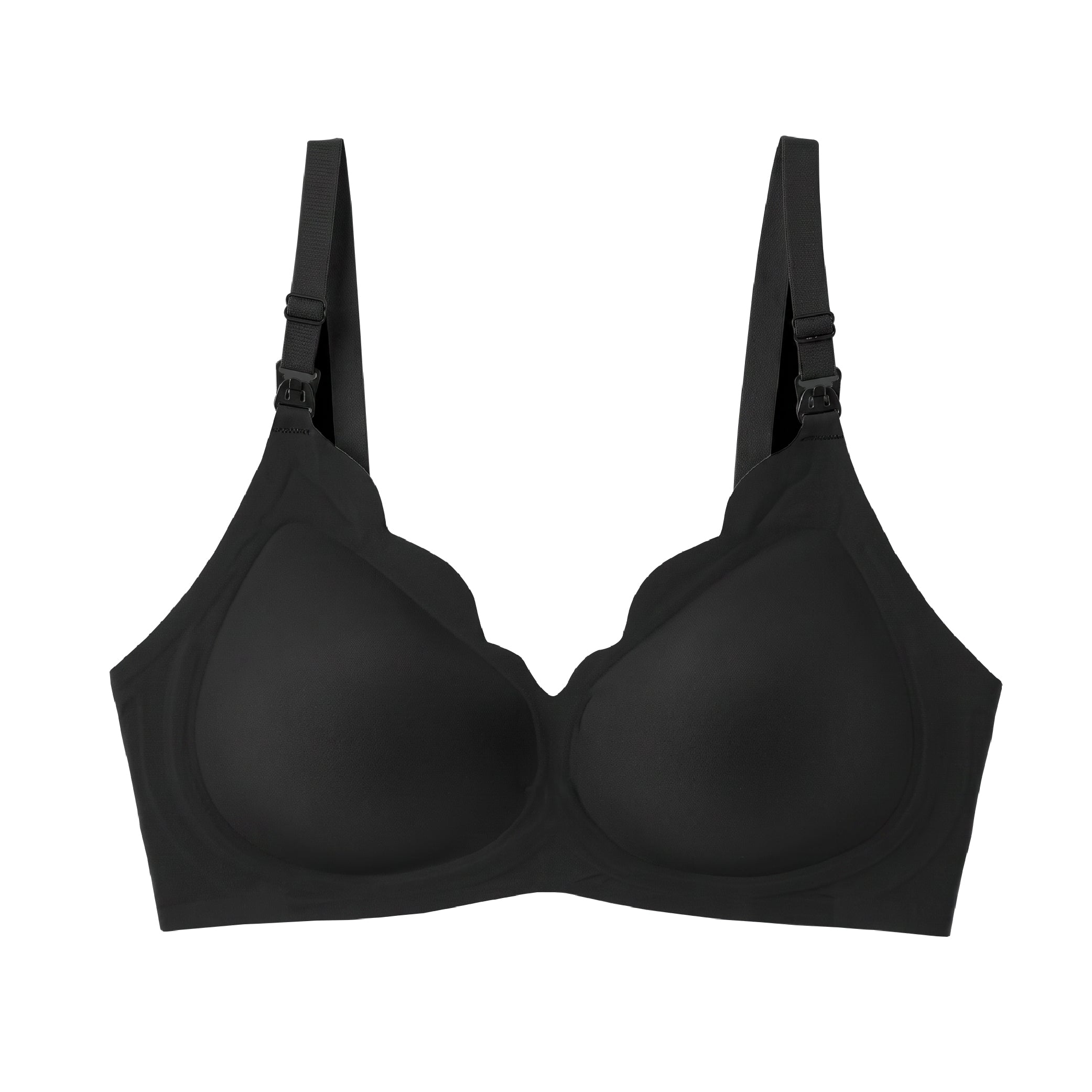 MOON Seamless Nursing Bra – Wireless Maternity Bra (Black)
