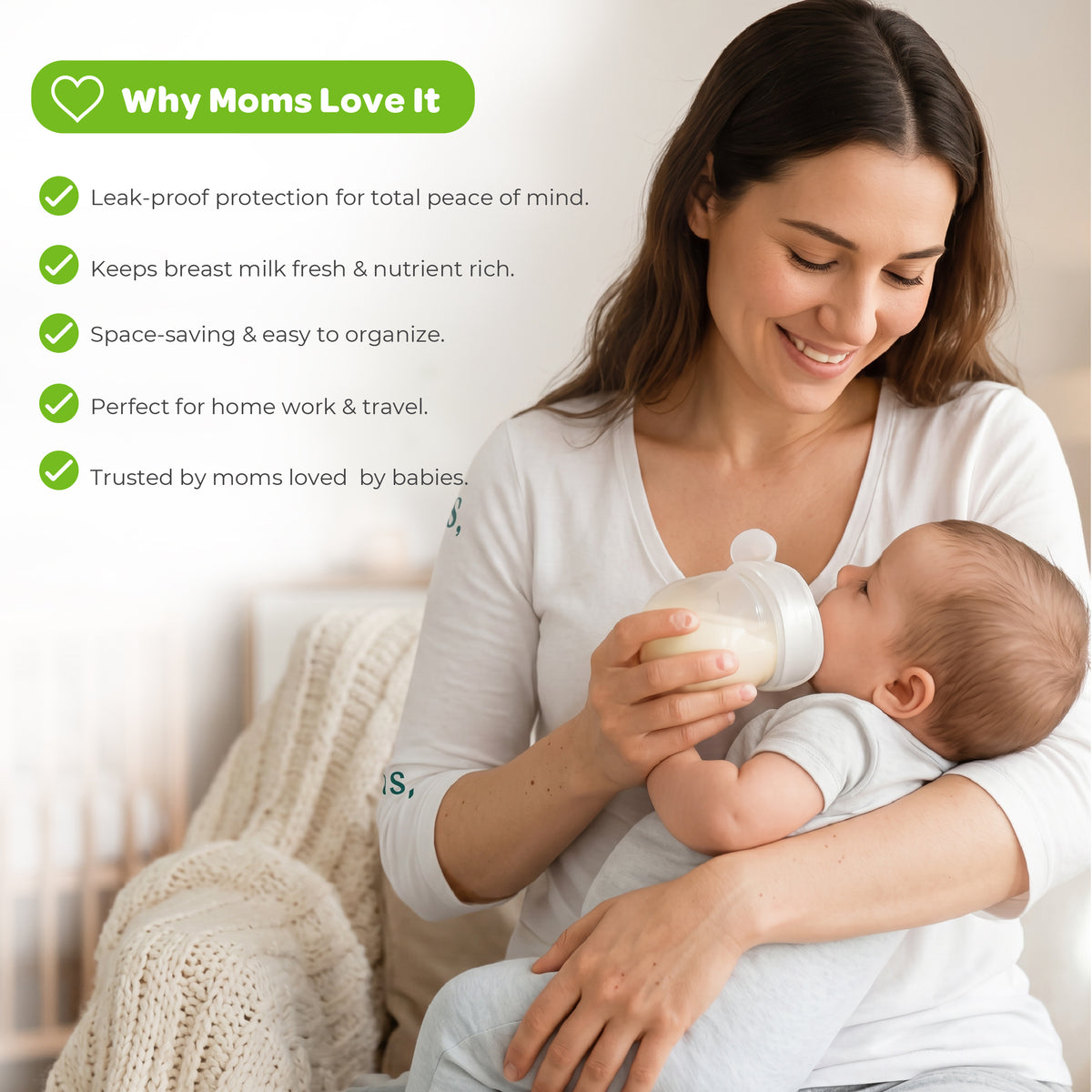 MOON Breastmilk Storage Bags – BPA-Free Leak Proof Bags 180ml