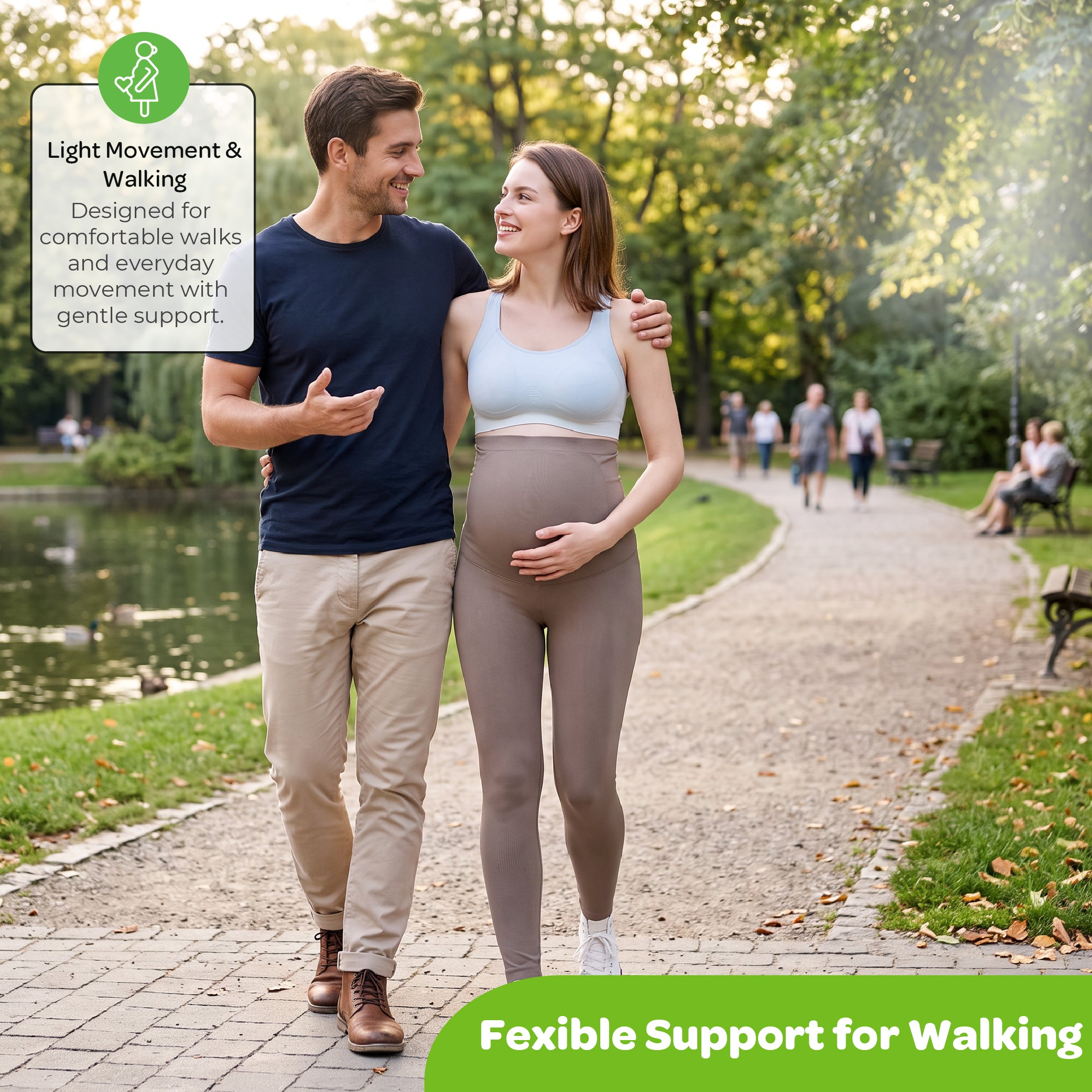 MOON Maternity Leggings – High Waist Belly Support Pregnancy Pants