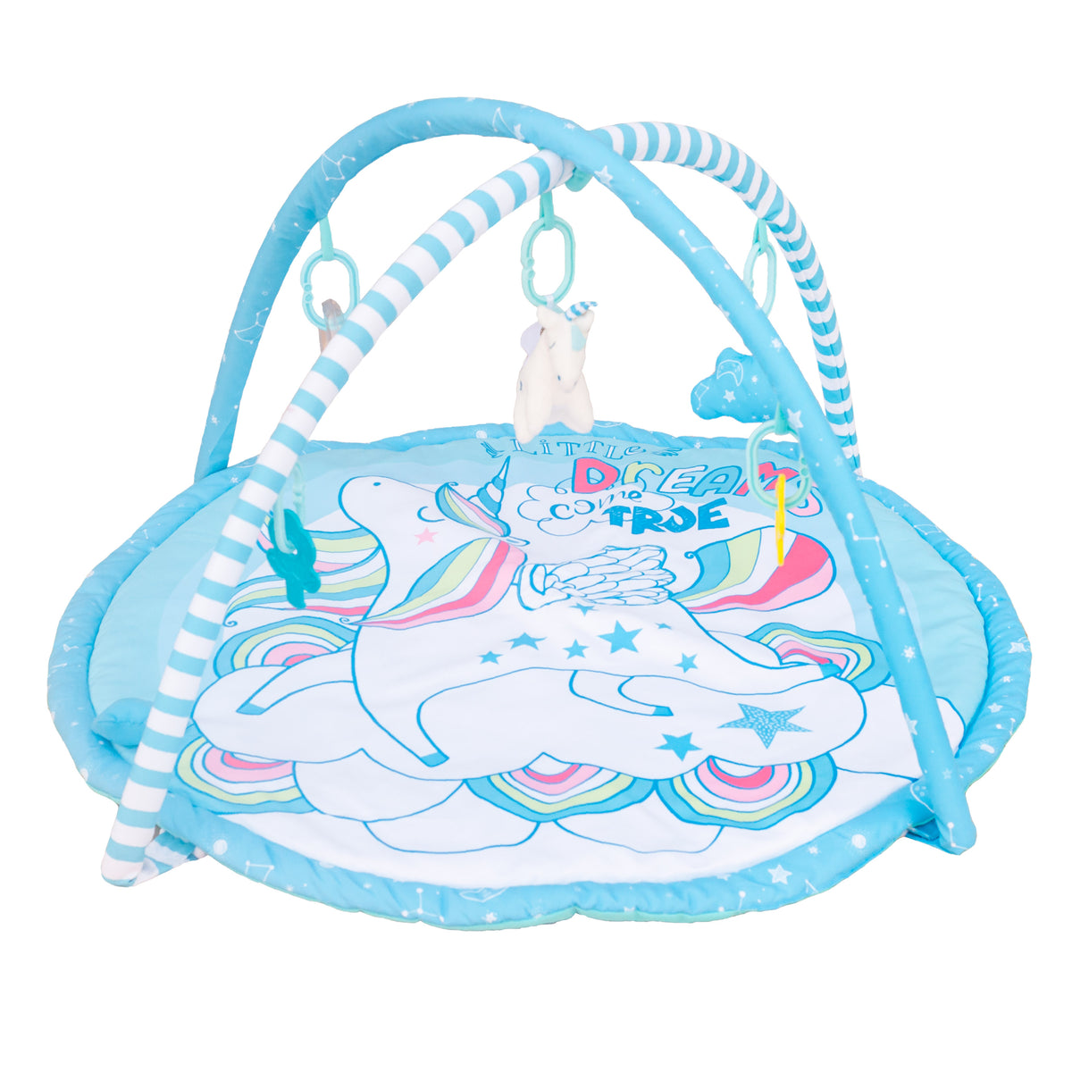 MOON Perky Playmat - Unicorn / MOON Organic Feeding Nursing Pillow (White, Organic Fabric) / MOON Soft Cloth Book - Animals - The Moon Brand™