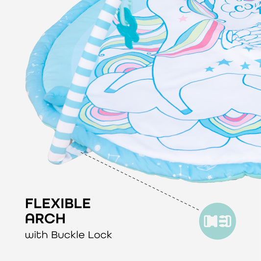 MOON Perky Playmat - Unicorn / MOON Organic Feeding Nursing Pillow (White, Organic Fabric) / MOON Soft Cloth Book - Animals
