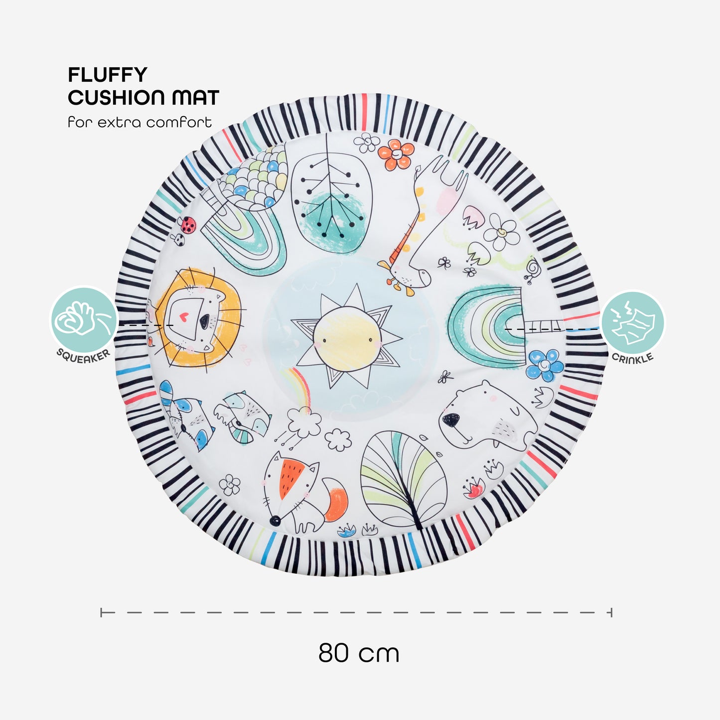 MOON Perky Playmat (Paradise Play) / MOON Organic Feeding Nursing Pillow (White, Organic Fabric) / MOON Soft Cloth Book (Animals)