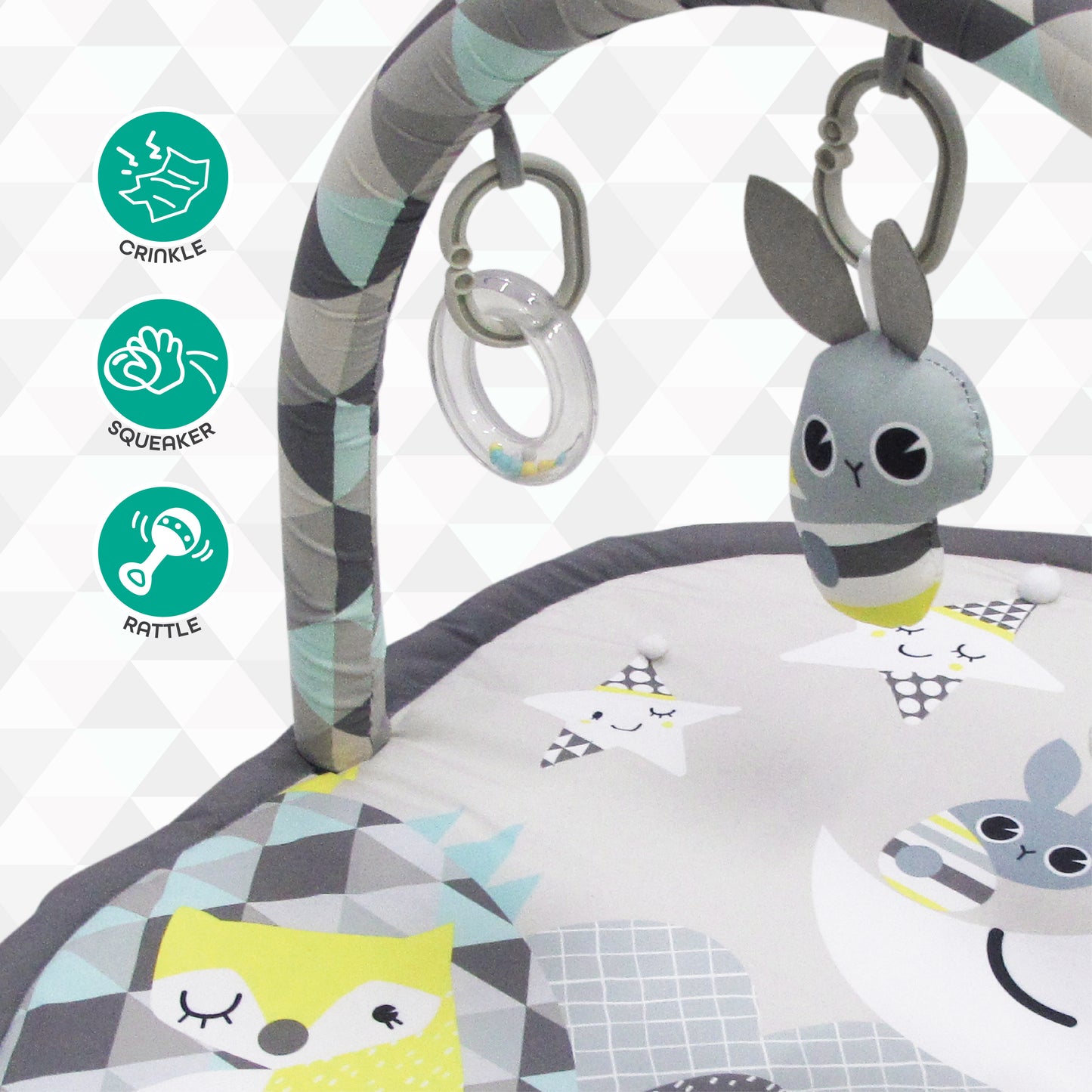MOON a good night mat with single arch Om+, Baby playmat & Activity Gym