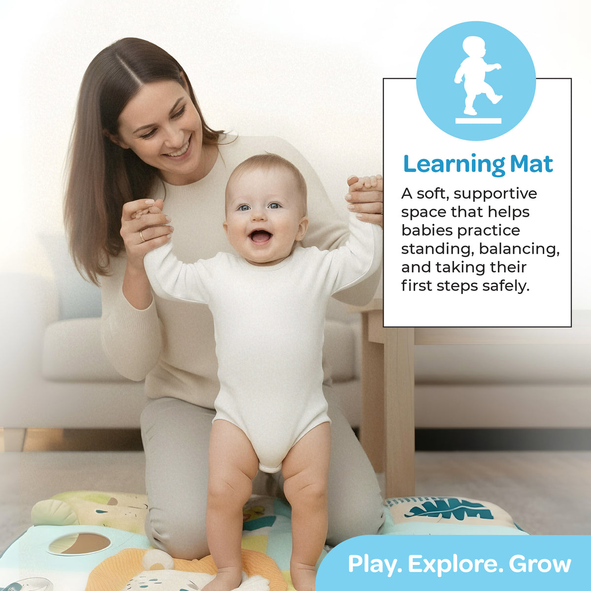 The Moon Brand Wilde Baby Floormat for Infants & Toddlers – Soft Cushioned Floor Mat