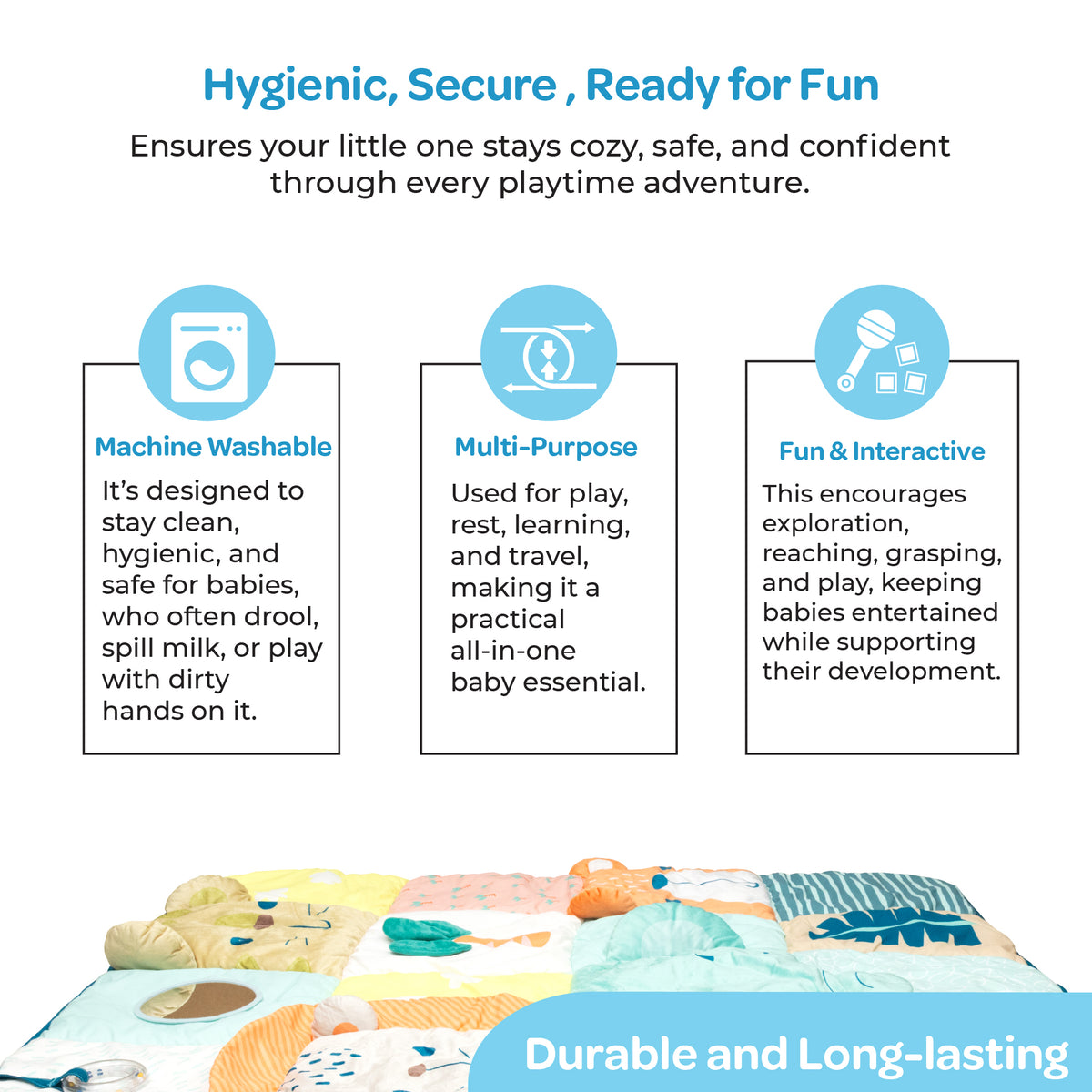 The Moon Brand Wilde Baby Floormat for Infants & Toddlers – Soft Cushioned Floor Mat