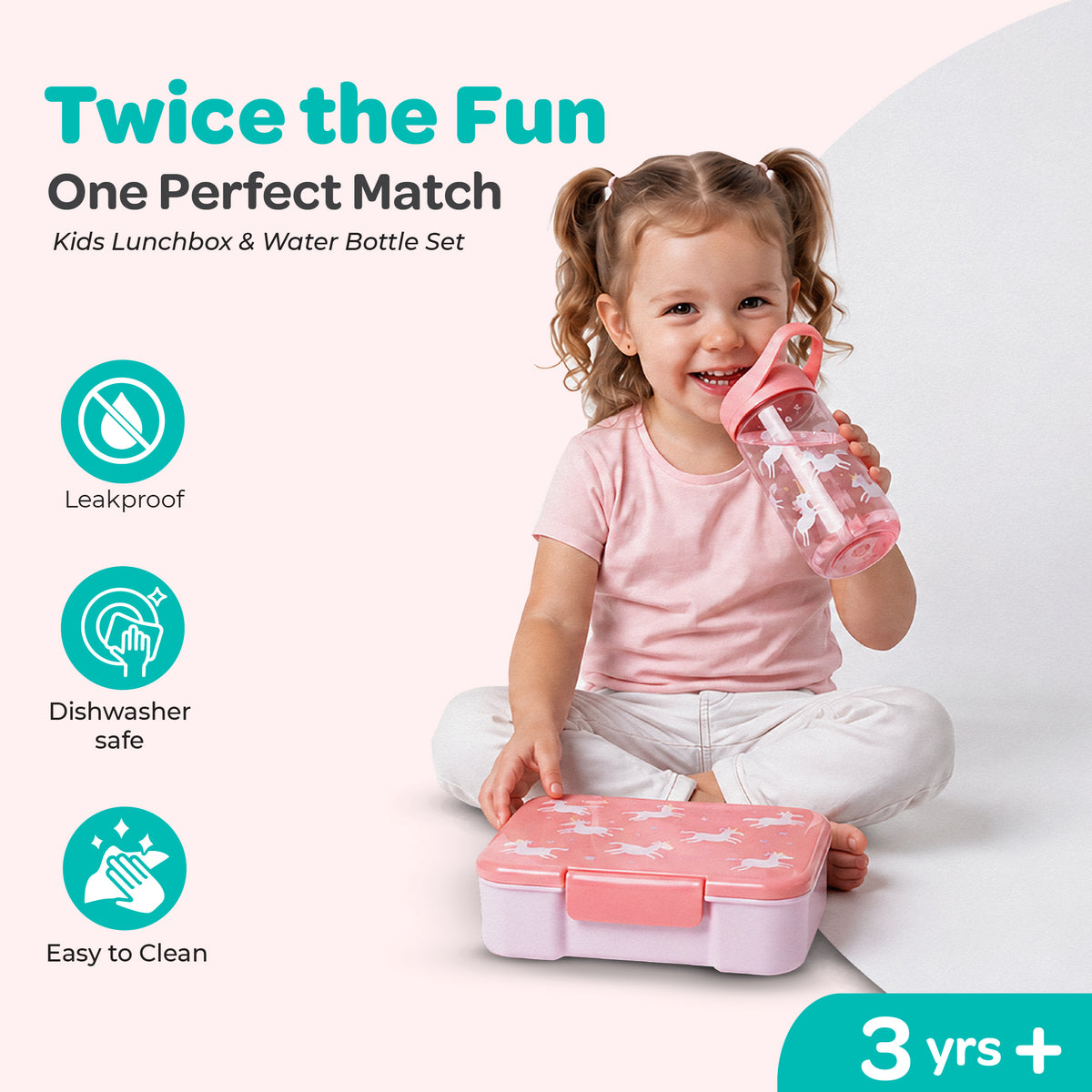 MOON Krazii Buddies Kids Lunchbox & Water Bottle Set