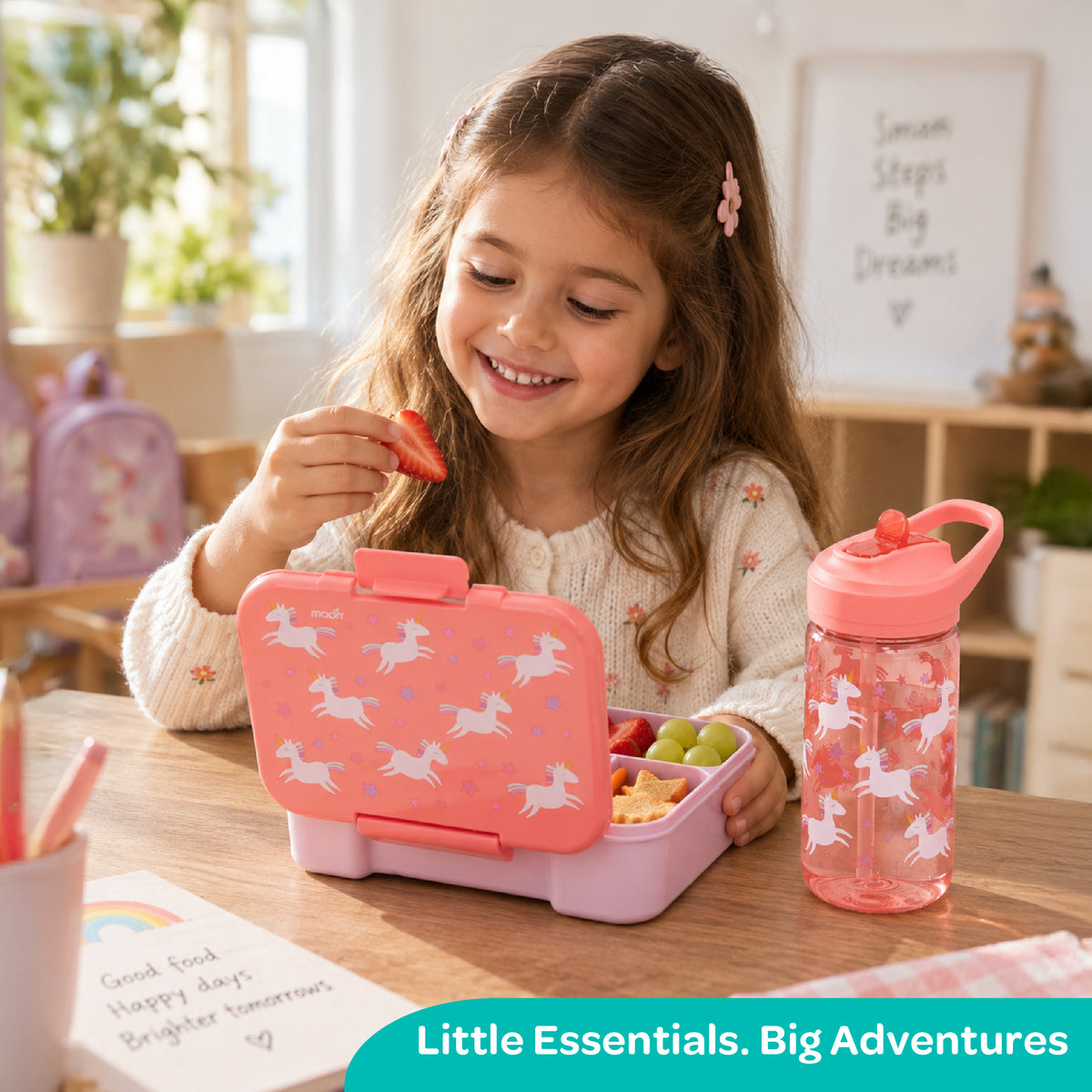 MOON Krazii Buddies Kids Lunchbox & Water Bottle Set