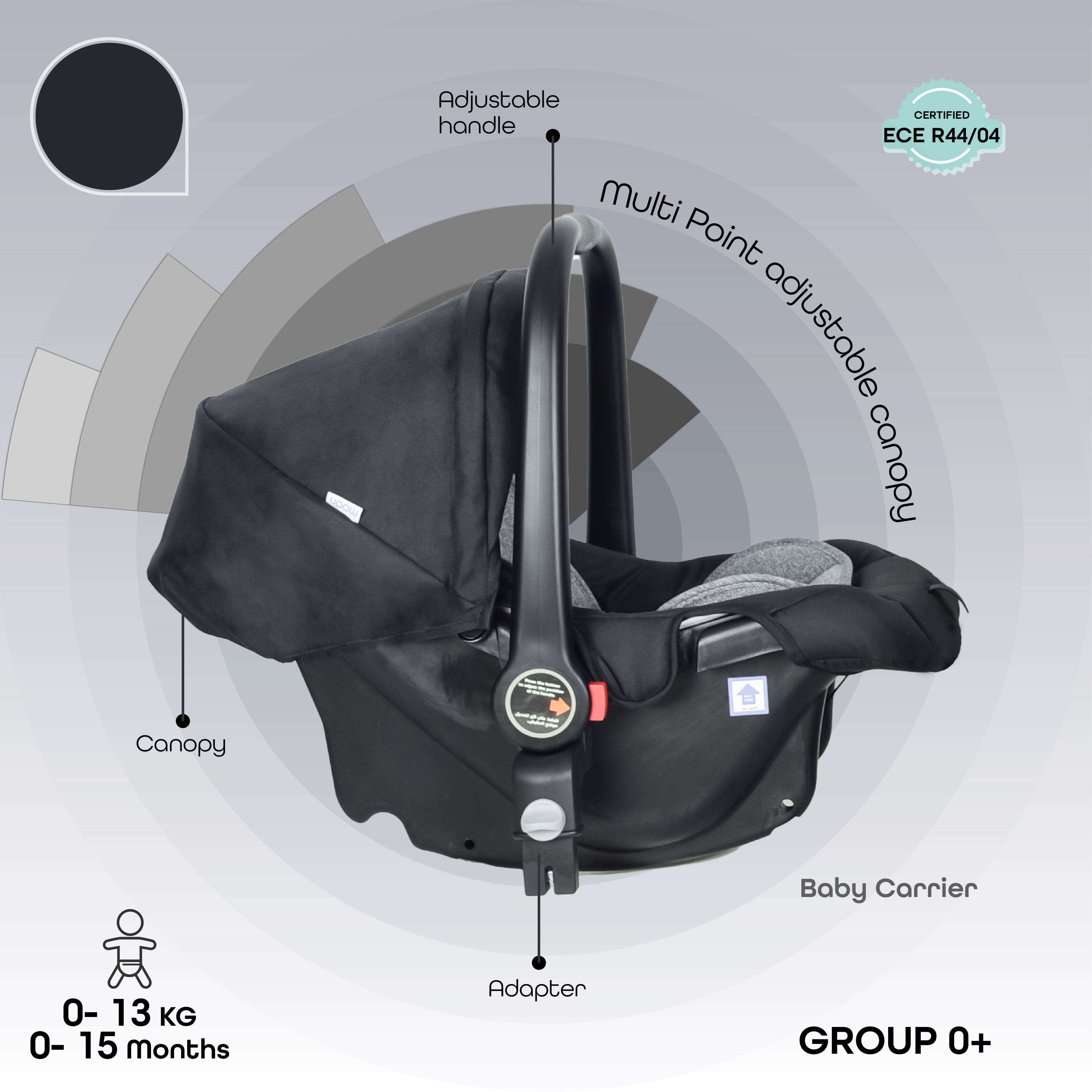 MOON Tres 3 in 1  Travel System-Black - The Moon Brand™