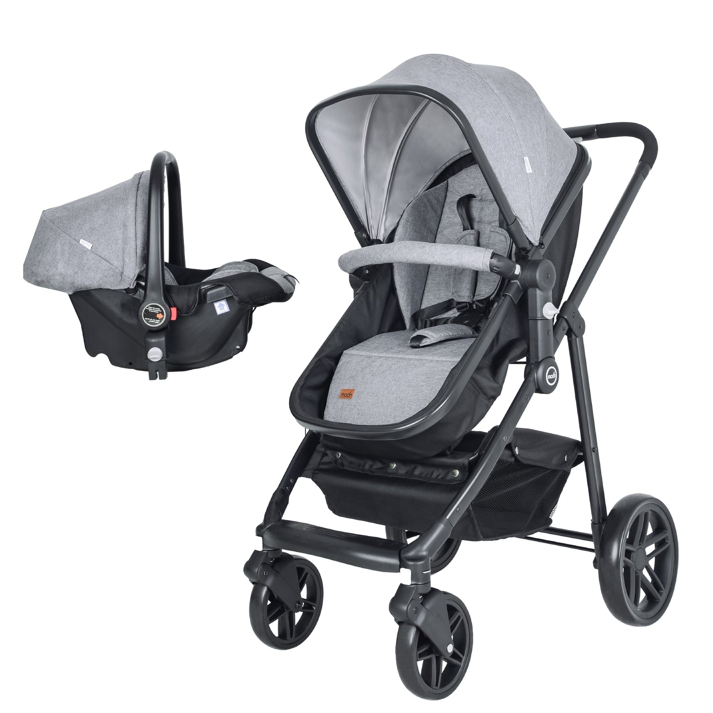 MOON Tres 3 in 1  Travel System-Black
