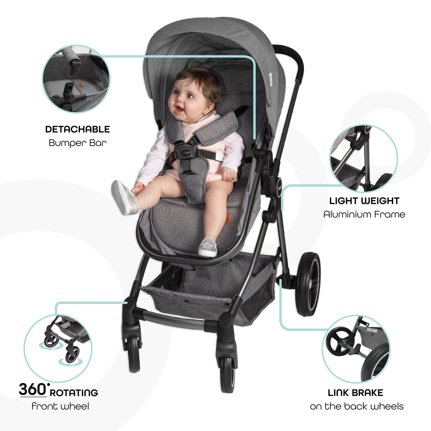 MOON Pro - 2 in 1 Stroller