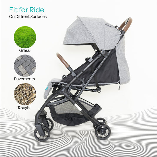 MOON Ritzi-Lite Baby Cabin Stroller-Grey