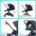 MOON Riche Advanced Baby Stroller (360° Rotating Handle, Black) / Moms Travel Bag / Good Night Spiral Toy / Cup Holder - The Moon Brand™