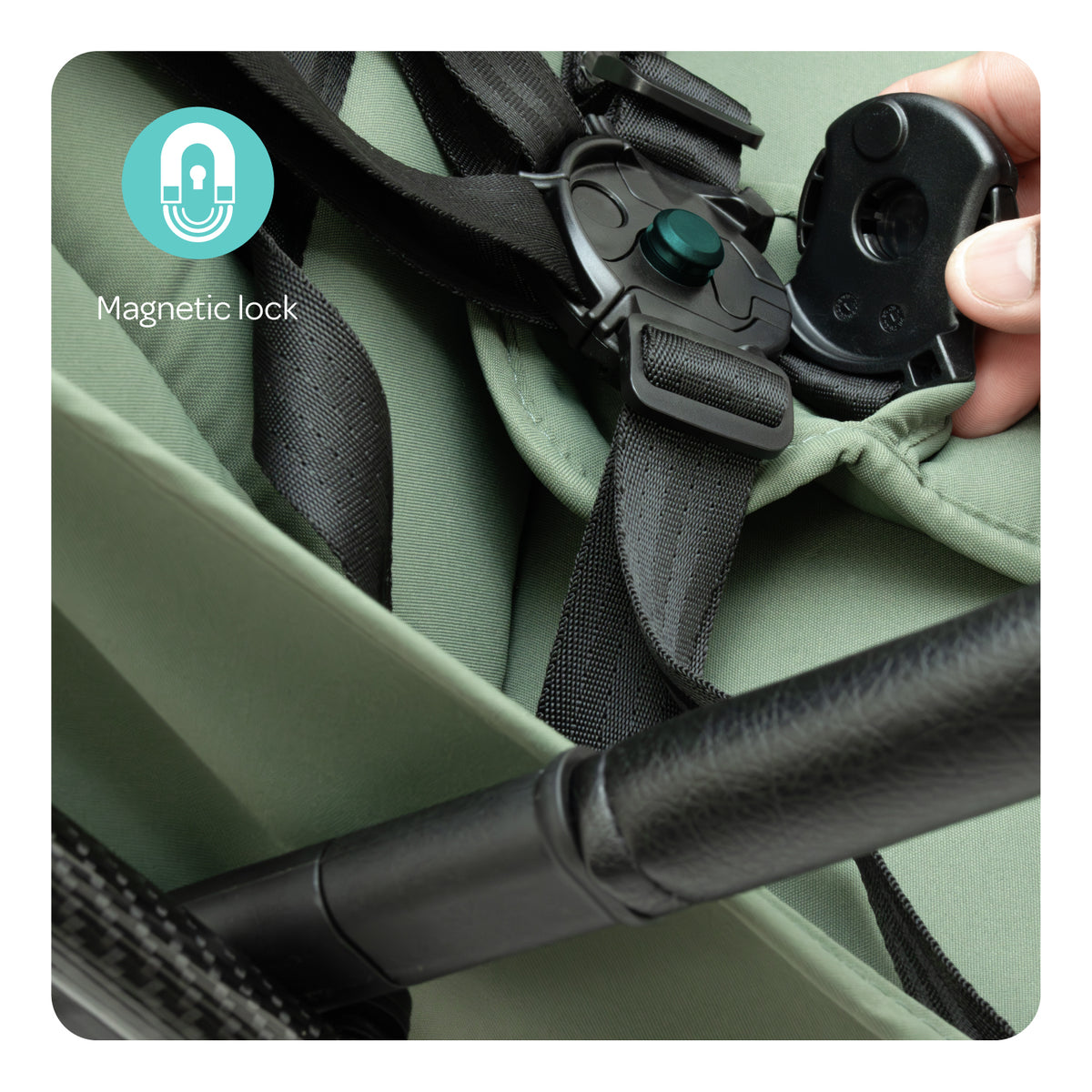 The MOON Brand Tripzi Carbon Fiber Cabin Stroller – Ultra-Lightweight Travel-Ready Stroller with Easy Fold, Five-Point Safety Harness & Leather Handle - The Moon Brand™