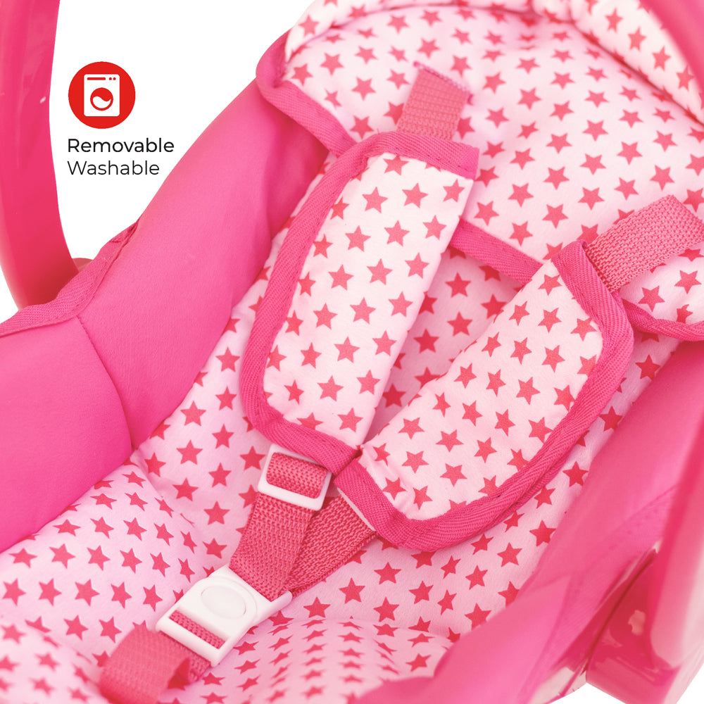 MOON Doll Carrier Car Seat--Pretend to play-Pink — The Moon Brand product image