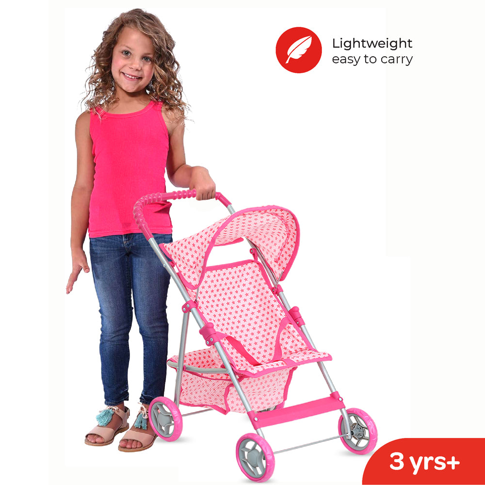 MOON Doll Stroller-Pretend to play-Pink — The Moon Brand product image