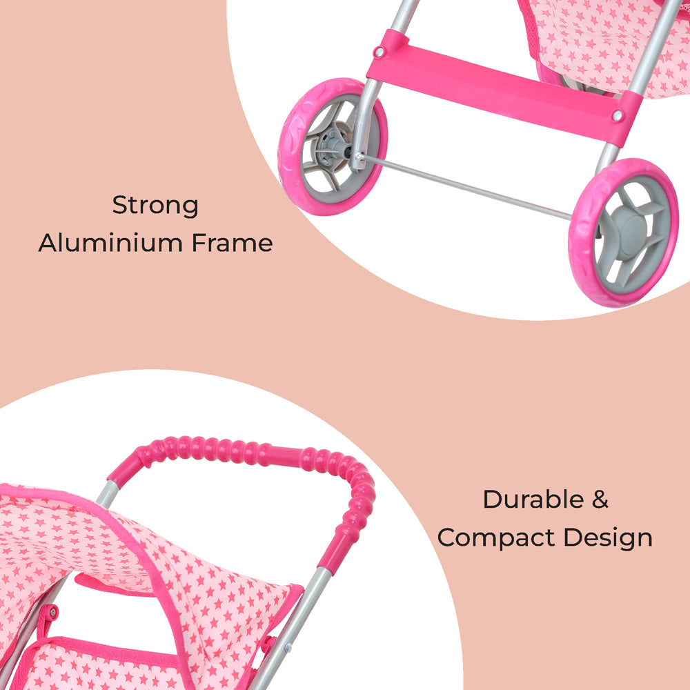 MOON Doll Stroller-Pretend to play-Pink — The Moon Brand product image