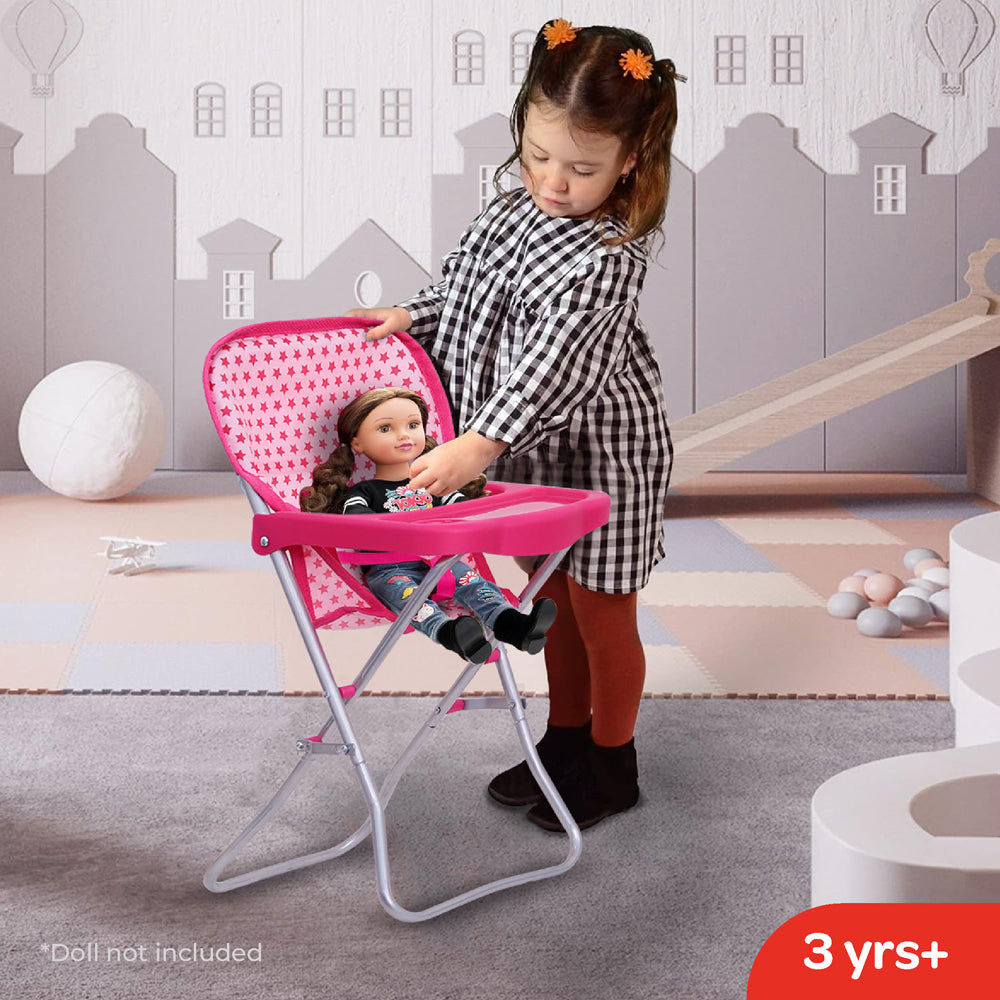 MOON Toy Doll Highchair-Pretend to play-Pink