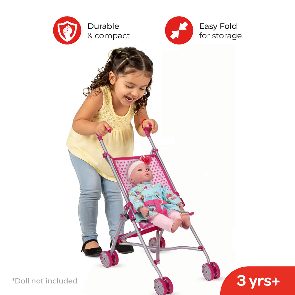 MOON Baby Doll Buggy-Pretend to play-Pink — The Moon Brand product image