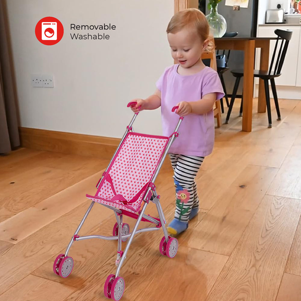 MOON Baby Doll Buggy-Pretend to play-Pink — The Moon Brand product image