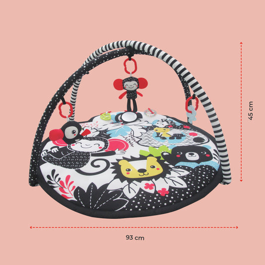 MOON Chirpy Playmat - Jungle Friends / MOON Organic Feeding Nursing Pillow (White, Organic Fabric) / MOON Soft Cloth Book - Numbers