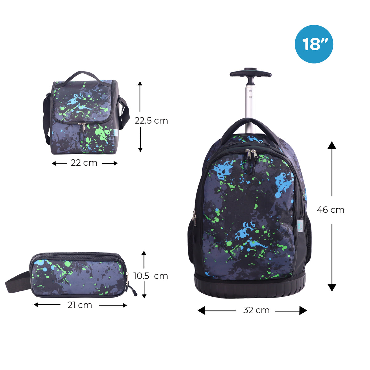 MOON  3 in 1 Kids Trolley Set