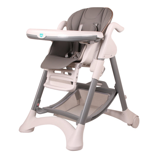 MOON Trestle Foldable Baby Feeding/Dinning Highchair-Grey