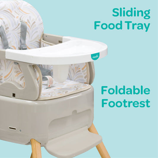 MOON Hite-Rite 4-in-1 Convertible -Baby Highchair-Booster-Dining Chair-Carry Box