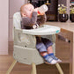MOON HiteRite 4-in-1 Convertible Baby Highchair (Beige) / MOON Disposable Baby Bibs - Flowers (24 x 35 cm) / MOON Baby Teether Rattle-Soft Ball