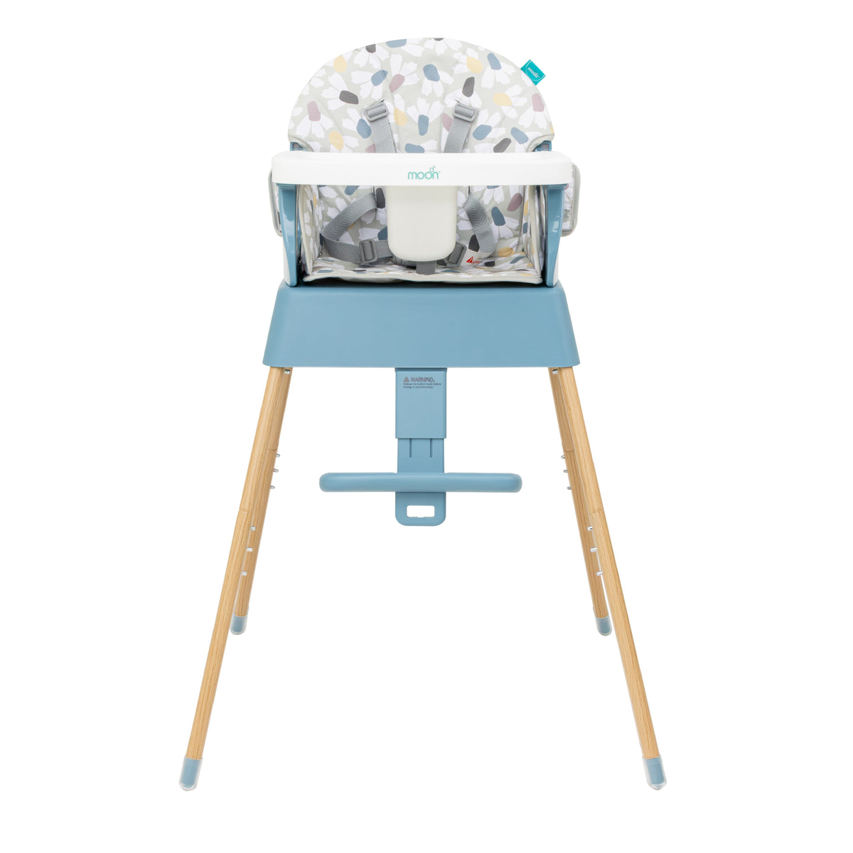 The Moon Brand 5-in-1 Convertible -Highchair-Booster-Dining Chai-: Stylish, Space-Saving, and Safe Dining Solution for Babies and Kids-6m to 3yrs upto 15kgs - Beige