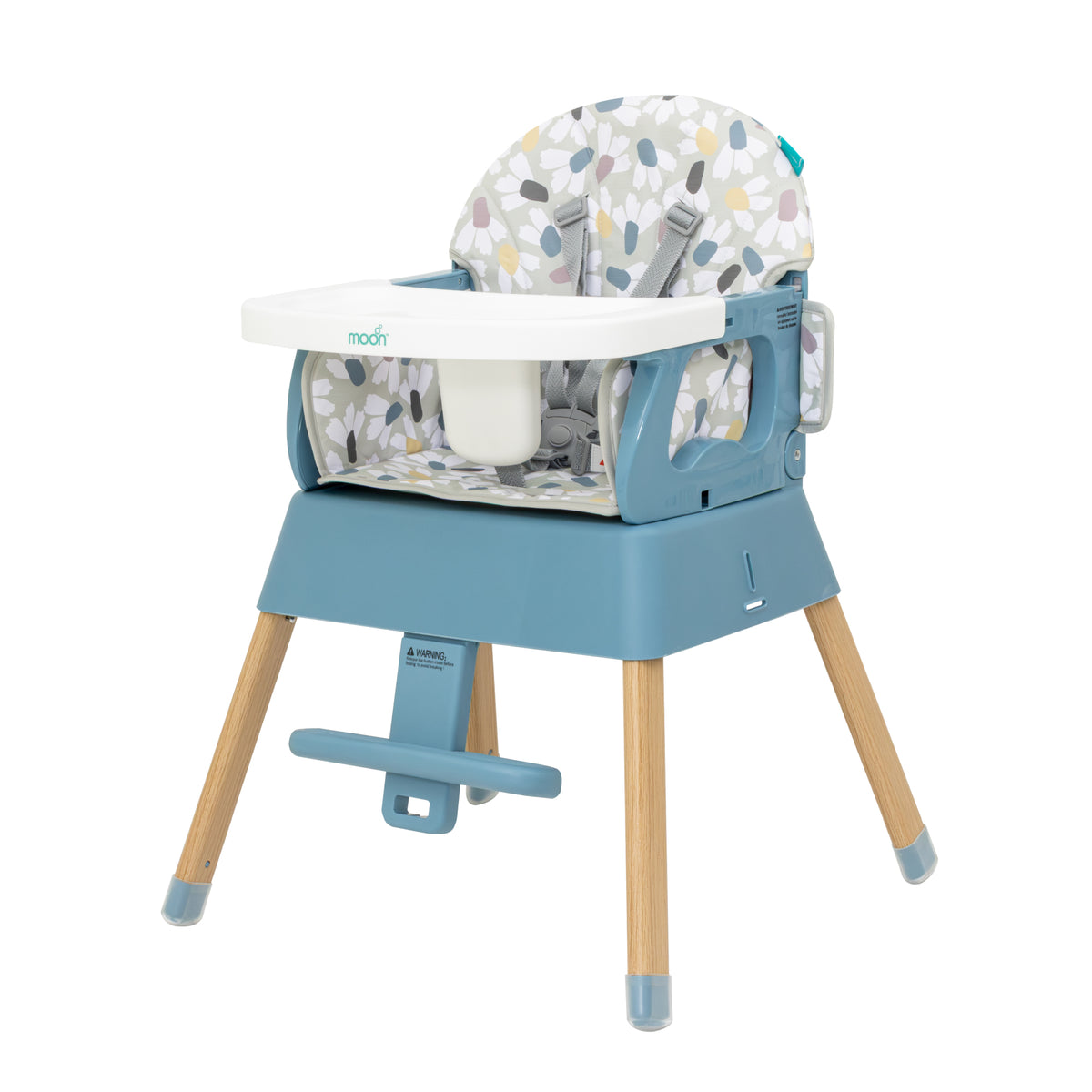 The Moon Brand 5-in-1 Convertible -Highchair-Booster-Dining Chai-: Stylish, Space-Saving, and Safe Dining Solution for Babies and Kids-6m to 3yrs upto 15kgs - Beige