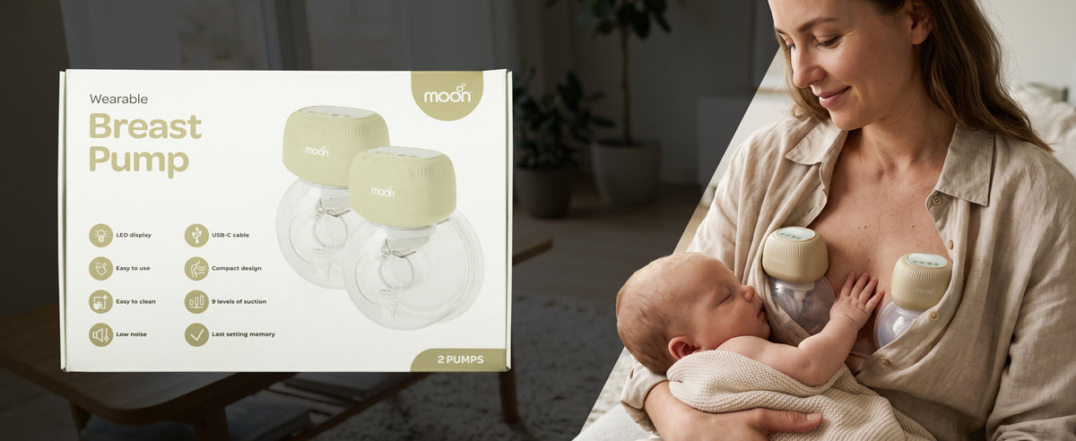 MOON Wearable Double Electric Breast Pump – Hands-Free