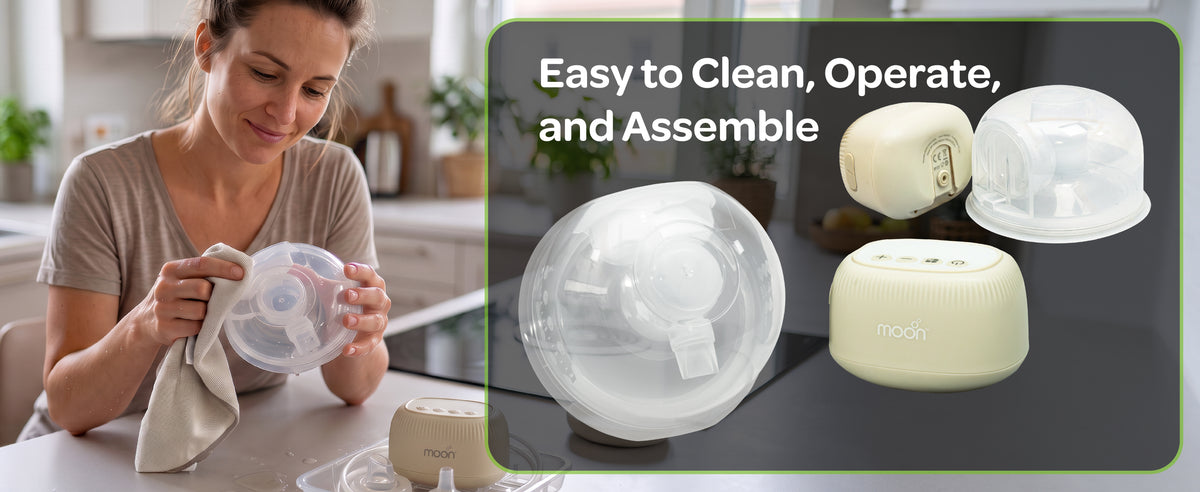 MOON Wearable Double Electric Breast Pump – Hands-Free
