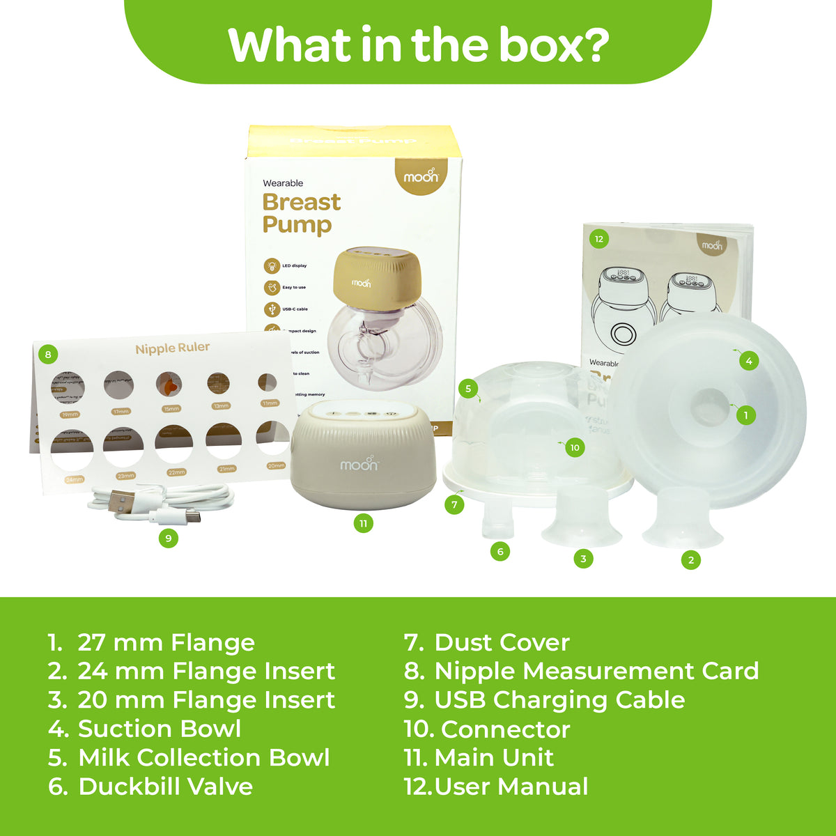 MOON Wearable Electric Breast Pump – Hands-Free Single Pump